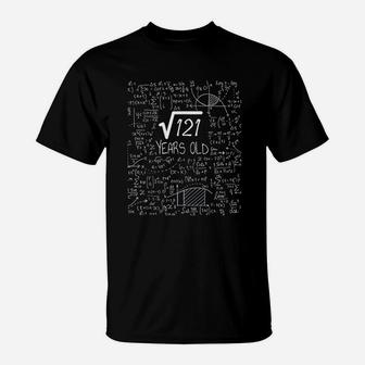 Square Root Of 121 11 Years Old 11Th Birthday T-Shirt | Crazezy