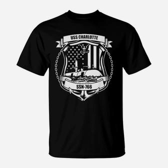 Ssn766 Uss Charlotte T-Shirt - Monsterry