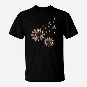 St Bernard Flower Fly Dandelion Funny Dog Lover T-Shirt | Crazezy