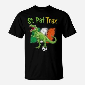 St Pat Trex Soccer - Funny St Patricks Day Boys Kids Gifts T-Shirt | Crazezy