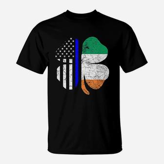 St Patricks Day American Irish Flag T-Shirt | Crazezy