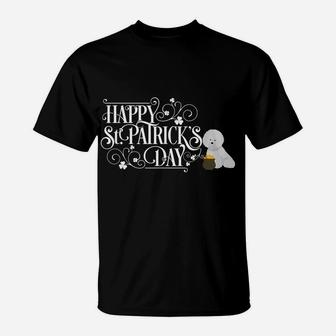 St Patricks Day Bichon Frise Shirt Dog T-Shirt | Crazezy