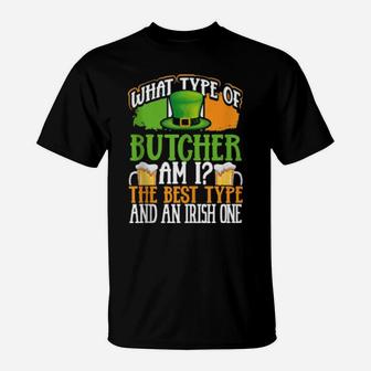 St Patricks Day Bucher Irish Shamrock Leprechaun Hat T-Shirt - Monsterry DE