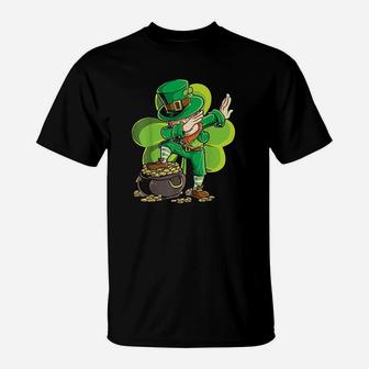 St Patricks Day Dabbing Leprechaun Boys T-Shirt - Thegiftio UK