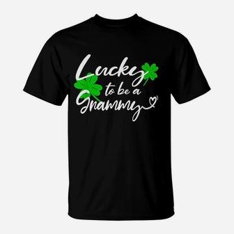 St Patricks Day Funny Gifts Lucky To Be A Grammy T-Shirt | Crazezy