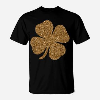 St Patrick's Day Lucky Charm Gold Irish Clover Shamrock T-Shirt | Crazezy CA