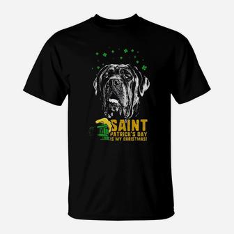 St Patricks Is My Xmas Funny Cane Corso T-Shirt - Monsterry AU