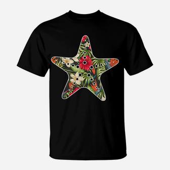 Starfish Summer Tropical Floral Print Flower Hawaii Men Girl T-Shirt | Crazezy