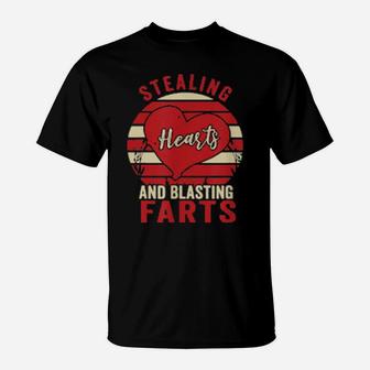 Stealing Hearts And Blasting Farts Valentine's Day T-Shirt - Monsterry DE