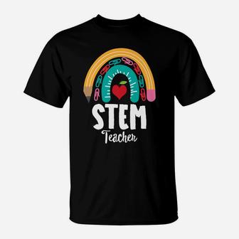 Stem Teacher, Funny Boho Rainbow For Teachers T-Shirt | Crazezy CA