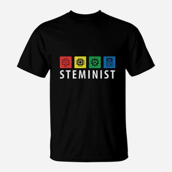 Steminist Support Stem Programs Feminist T-Shirt | Crazezy