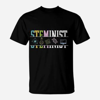 Steminist Womans Rights Physics Science T-Shirt | Crazezy CA