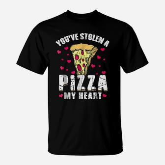 Stolen Pizza My Heart Funny Valentines Day Shirt Food Gift T-Shirt | Crazezy AU