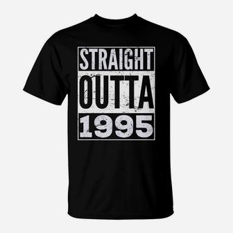 Straight Outta 1995 Funny Birthday Gift T-Shirt | Crazezy