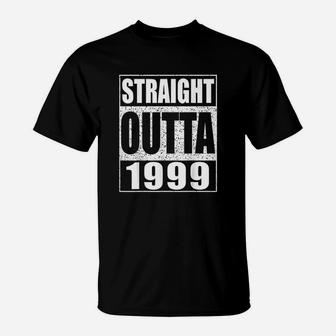 Straight Outta 1999 22Nd Birthday Gift T-Shirt | Crazezy UK