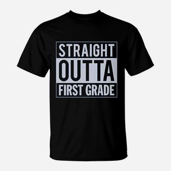 Straight Outta 1St Grade First Grade Graduation Youth Kids T-Shirt | Crazezy DE