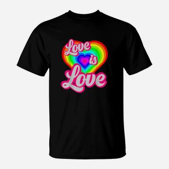 Straight Support Lgbtq Love Is Love Gay Pride Rainbow T-Shirt - Monsterry