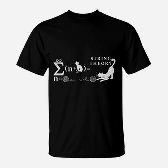 String Theory Cat Math Science T-Shirt | Crazezy CA