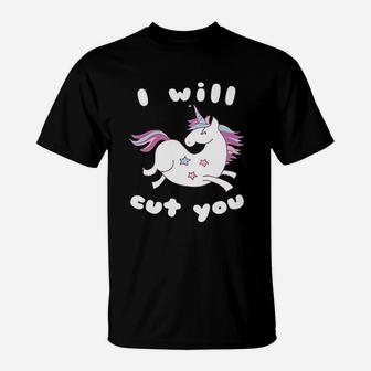 Summer I Will Cut You Unicorn Yoga Tops T-Shirt | Crazezy