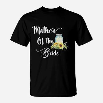 Sunflower Wedding Matching Bridal Party Mother Of Bride T-Shirt | Crazezy AU