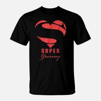 Super Granny Superhero T Shirt Gift Mother Father Day T-Shirt | Crazezy DE