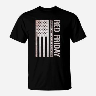 Support Our Troops Red Friday Zip T-Shirt | Crazezy