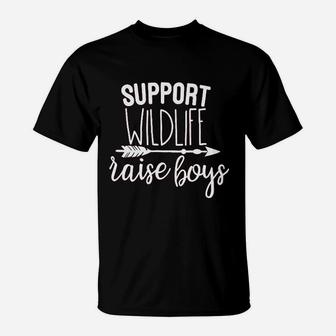 Support Wildlife Raise Boys T-Shirt | Crazezy