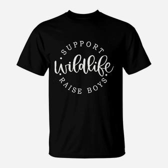 Support Wildlife Raise Boys T-Shirt | Crazezy