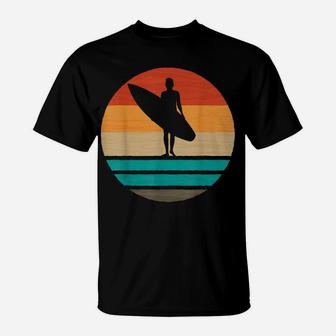 Surf Surfing Surfboard Sunset 70S 80S Surfer Summer Sun T-Shirt | Crazezy