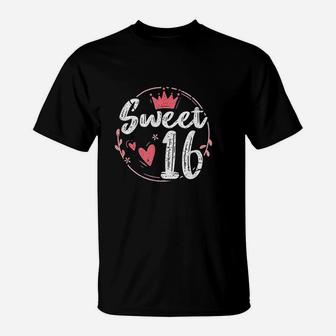 Sweet 16 Funny 16Th Birthday Party Teen Girl T-Shirt | Crazezy AU