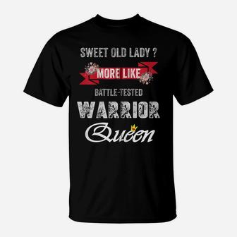 Sweet Old Lady More Like Battle-Tested Warrior Queen Zip Hoodie T-Shirt | Crazezy DE