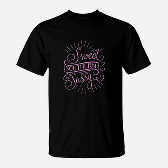 Sweet Southern An Sassy Cute Southern Girl T-Shirt | Crazezy