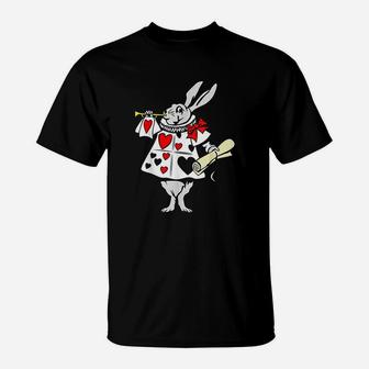 T Bunny Playing Music T-Shirt | Crazezy