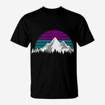 Take A Hike Funny Retro Vintage Sunset Mountains Hiking T-Shirt | Crazezy
