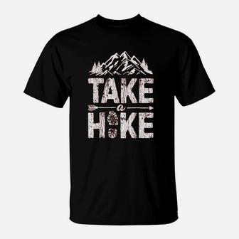 Take A Hike Outdoor Hiking Nature Hiker Vintage T-Shirt | Crazezy CA