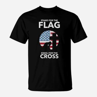 Tand For The Flag Kneel For The Cross Patriot T-Shirt - Monsterry AU