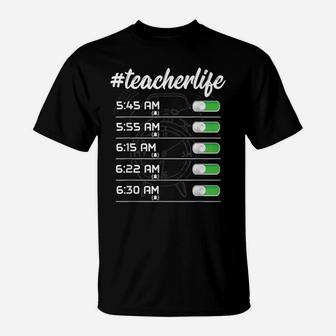 Teacher Life Alarm Clock World Reading Appreciation Day Gift T-Shirt | Crazezy AU