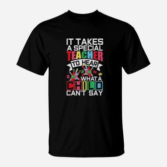 Teacher Puzzle Piece Special Child Autistic T-Shirt | Crazezy CA