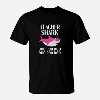 Teacher Shark Doo Women Teacher Appreciation Gift Last Day T-Shirt | Crazezy DE