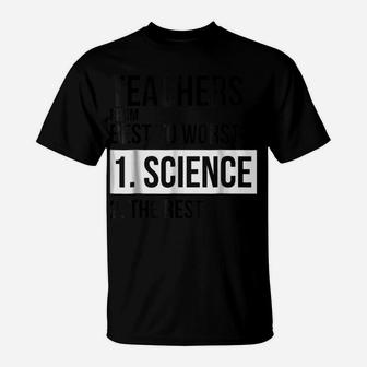 Teachers From Best To Worst Funny Science Teacher T-Shirt | Crazezy