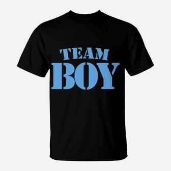 Team Boy Baby Shower Gender Reveal Party Cute Funny Blue T-Shirt | Crazezy DE