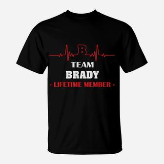 Team Brady Lifetime Member Blood Completely Family T-Shirt | Crazezy