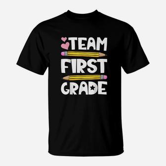 Team First Grade Funny 1St Back To School Teacher Student T-Shirt | Crazezy DE
