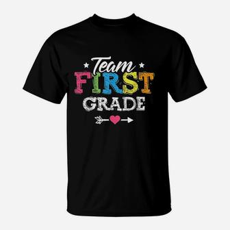 Team First Grade Teacher Student Back To School Kids T-Shirt | Crazezy UK