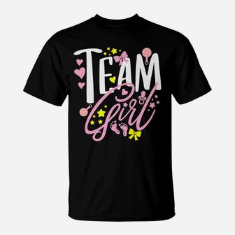 Team Girl Gender Reveal Party Baby Announcement Gift T-Shirt | Crazezy