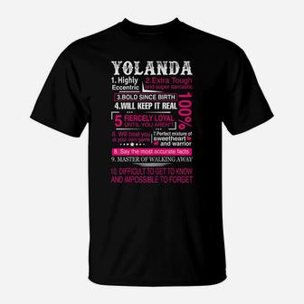 Ten Facts About Women Name Is Yolanda Gift First Name T-Shirt | Crazezy UK