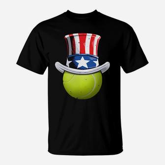 Tennis Ball 4Th Of July Uncle Sam American Flag T-Shirt - Monsterry