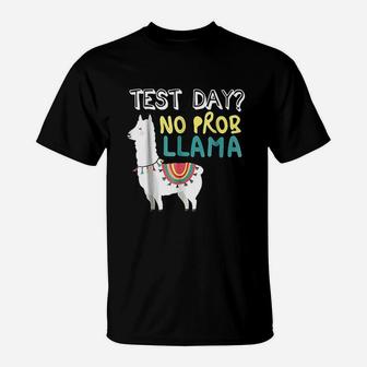Test Day Llama Teacher Exam Testing T-Shirt | Crazezy UK