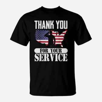 Thank You For Your Service Patriotic Veterans Day T-Shirt | Crazezy AU