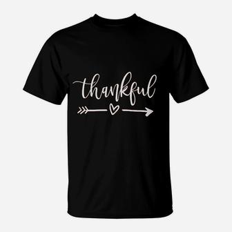 Thanksgiving Letter Print T-Shirt | Crazezy